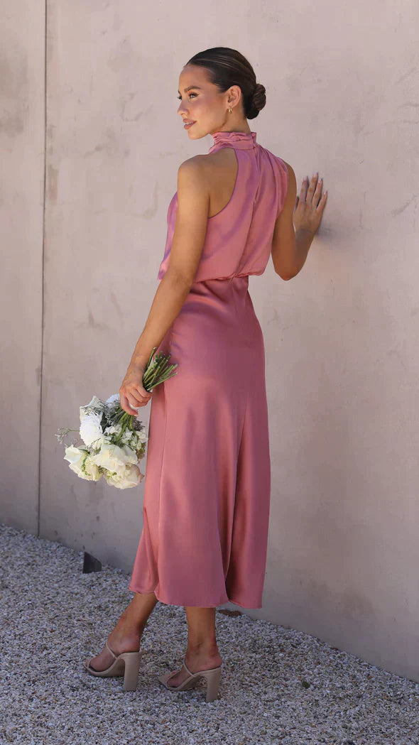 Lanna - Glänzendes Maxikleid | Elegantes Abendkleid | Schick