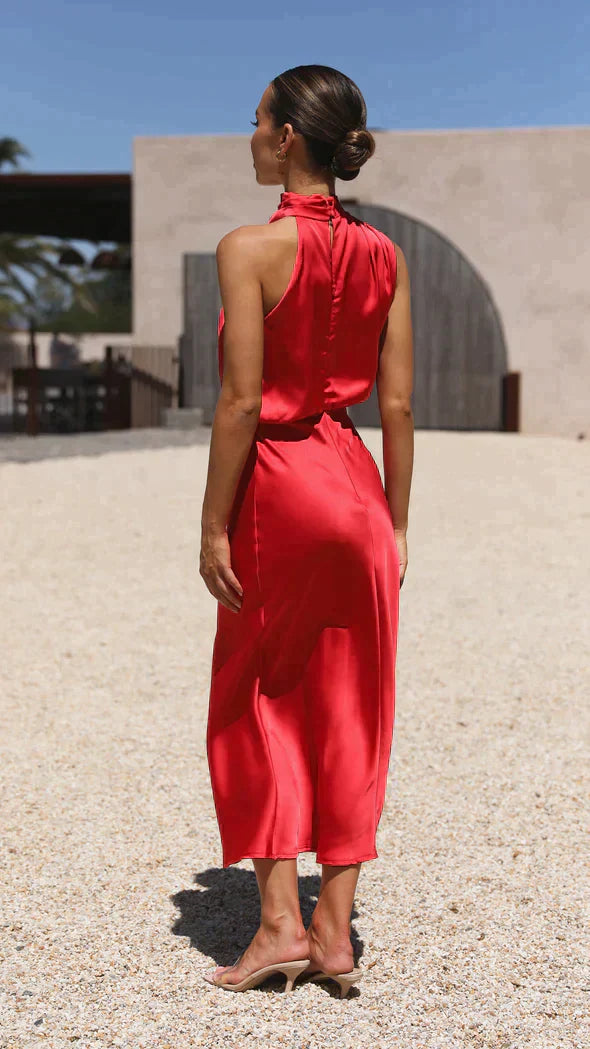 Lanna - Glänzendes Maxikleid | Elegantes Abendkleid | Schick