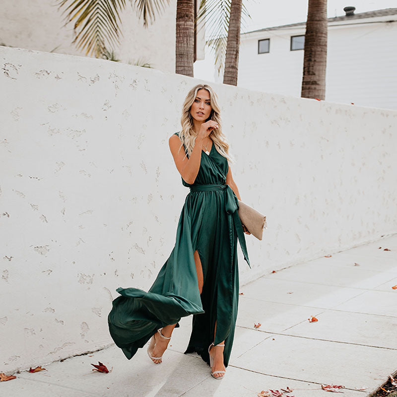 Lola - Exquisites ärmelloses langes Modekleid