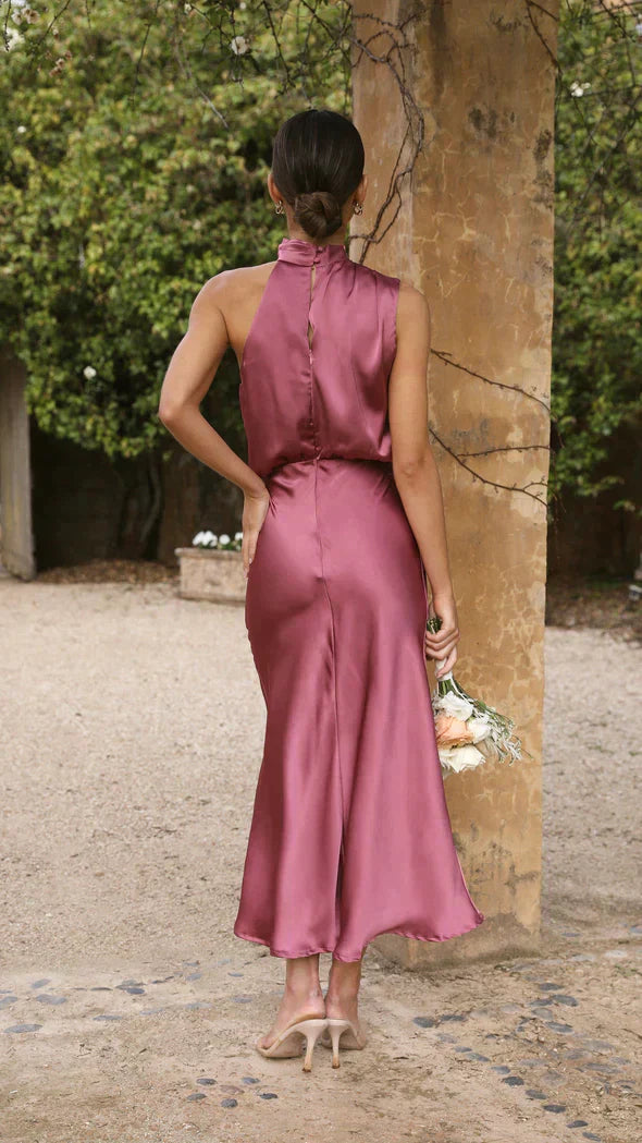 Lanna - Glänzendes Maxikleid | Elegantes Abendkleid | Schick