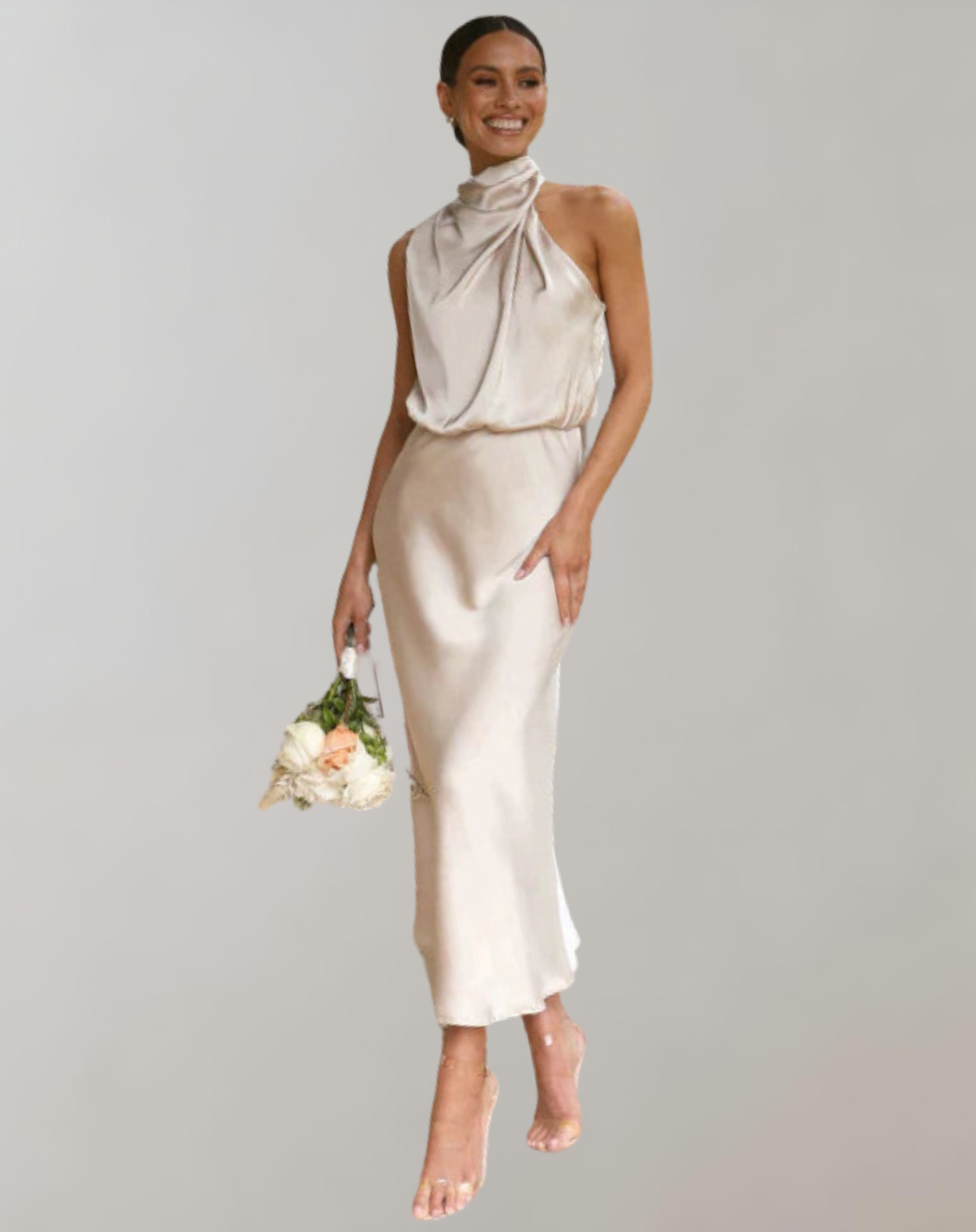 Lanna - Glänzendes Maxikleid | Elegantes Abendkleid | Schick