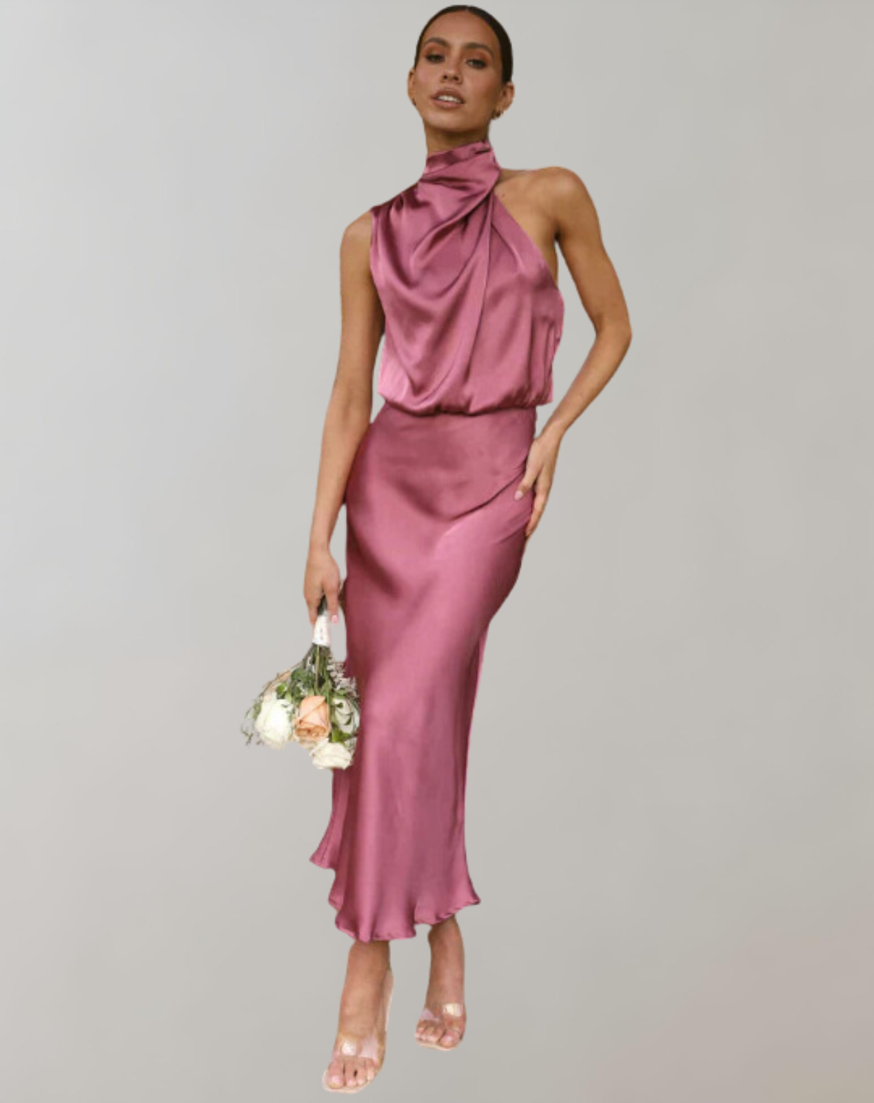 Lanna - Glänzendes Maxikleid | Elegantes Abendkleid | Schick