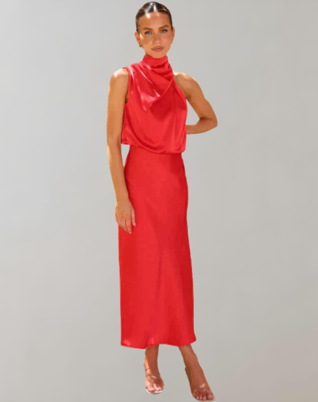Lanna - Glänzendes Maxikleid | Elegantes Abendkleid | Schick