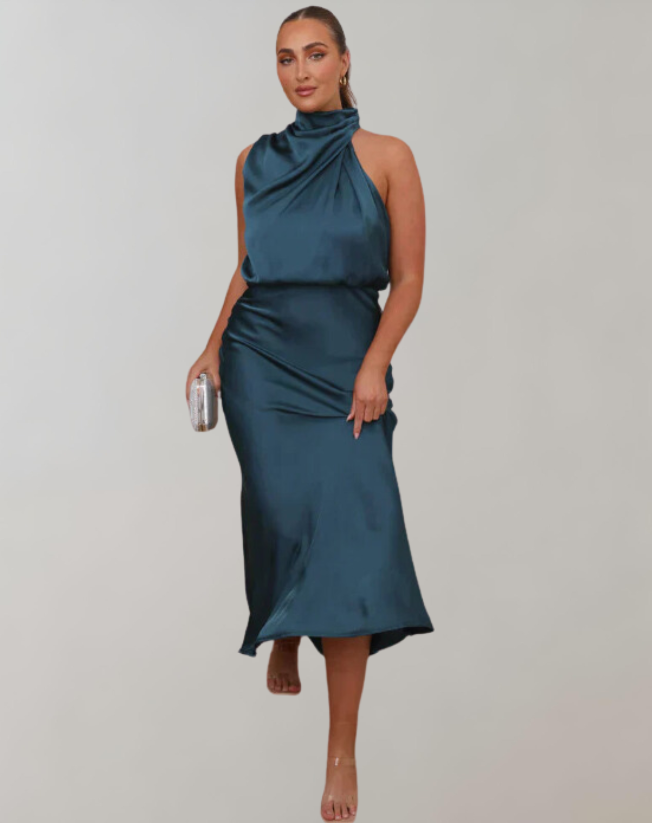 Lanna - Glänzendes Maxikleid | Elegantes Abendkleid | Schick