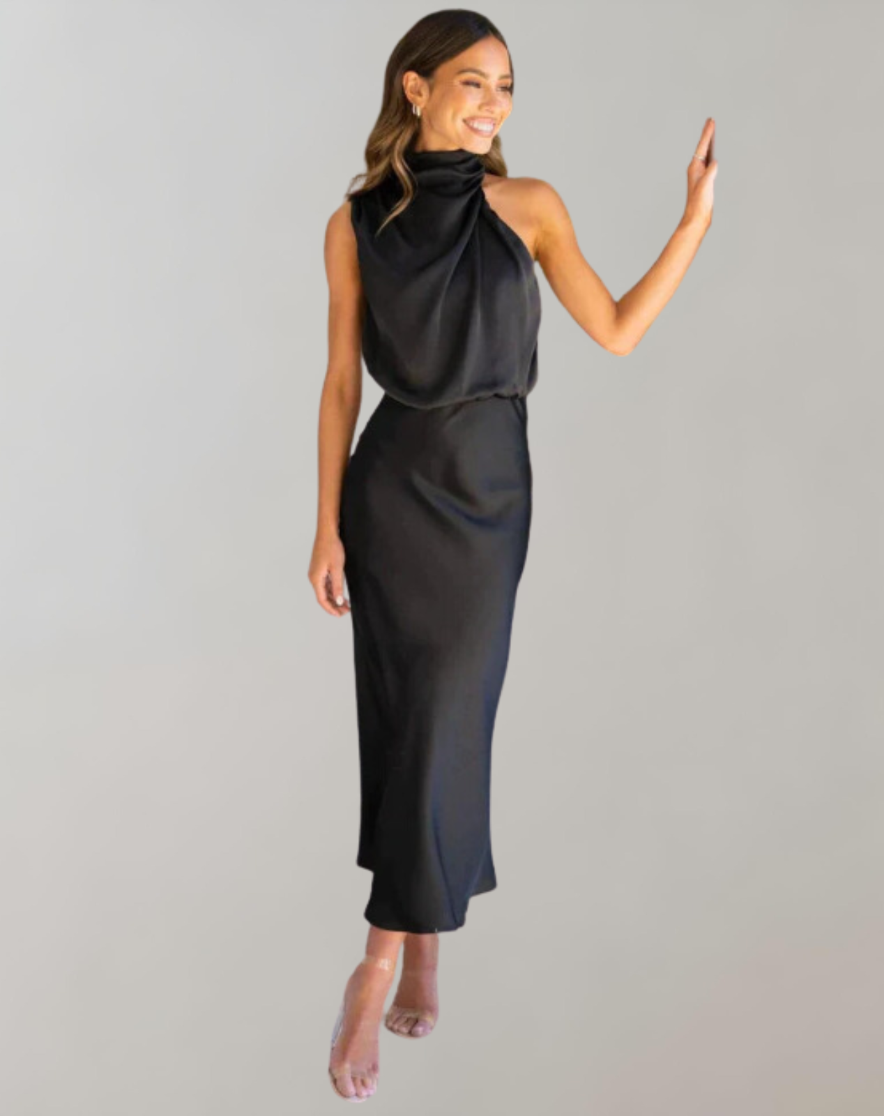Lanna - Glänzendes Maxikleid | Elegantes Abendkleid | Schick