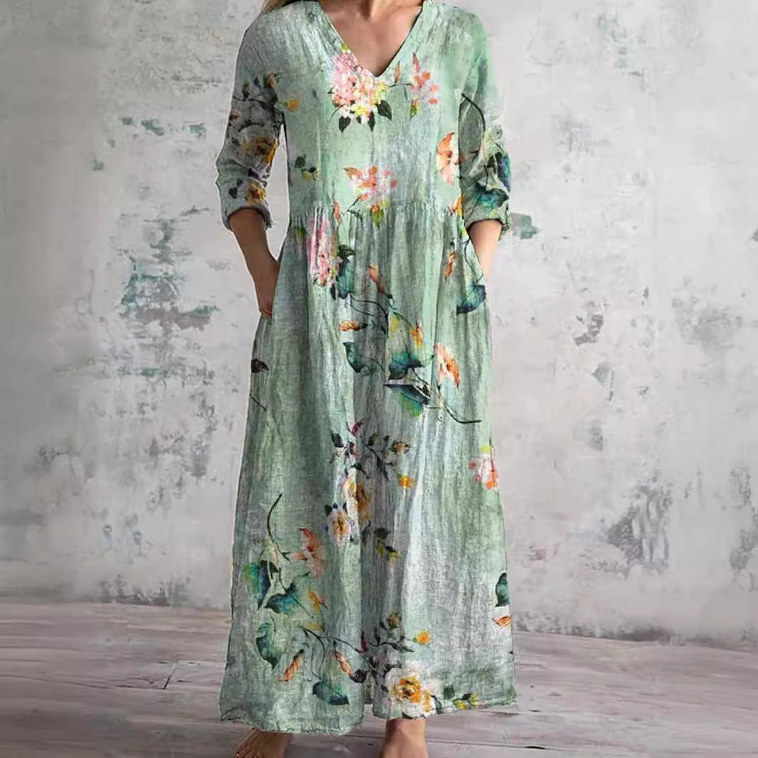 Aisling™ - Elegantes Sommerkleid aus hochwertigem, blumigem Stoff