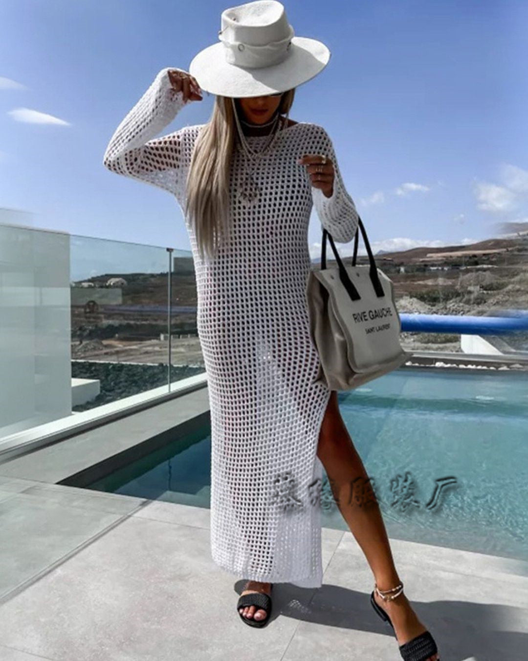Rhea - Hohes Bikini Cover-Up Langes Rockkleid