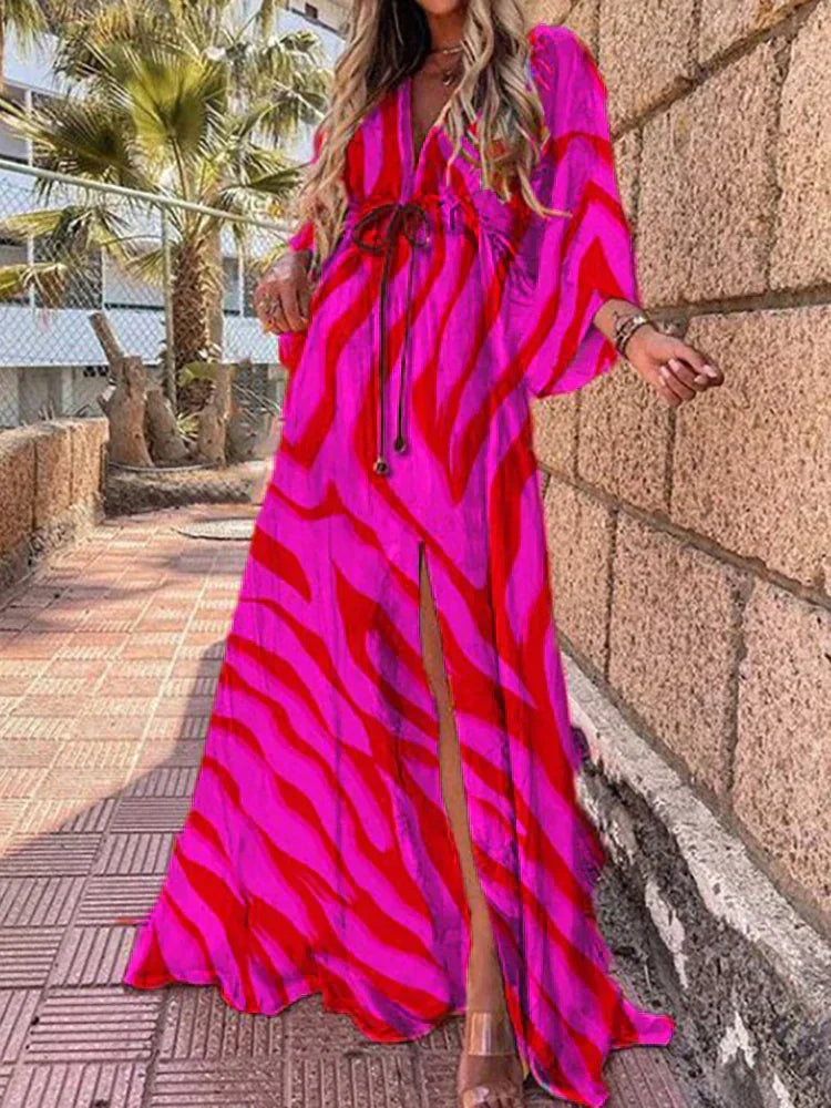 Kiana - Elegantes bedrucktes Strandkleid
