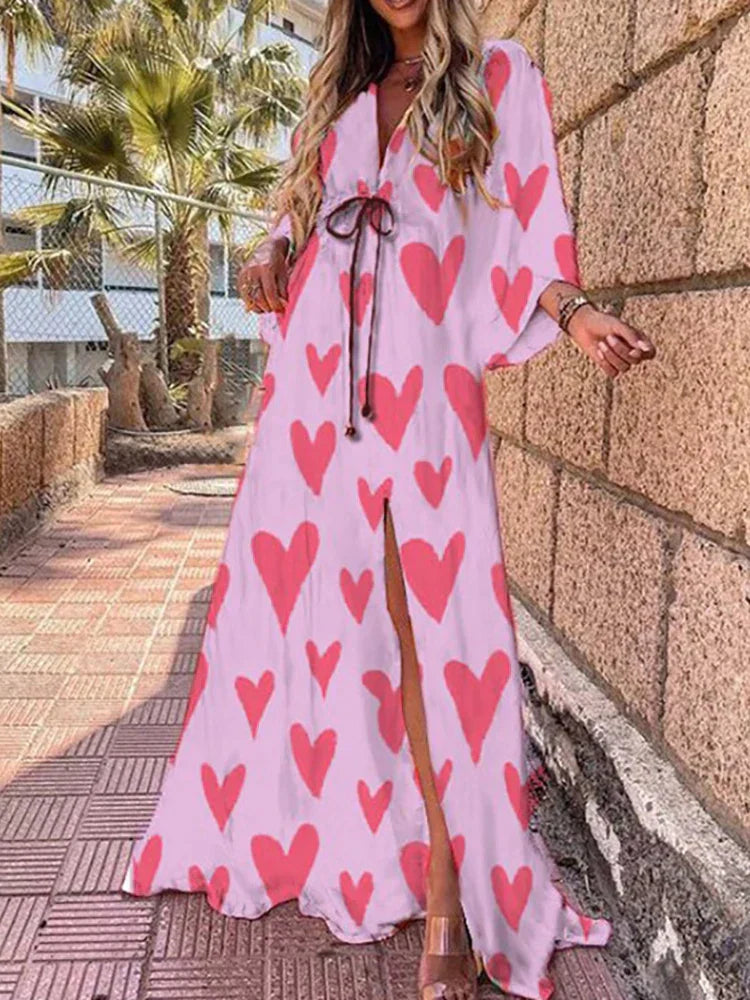 Kiana - Elegantes bedrucktes Strandkleid