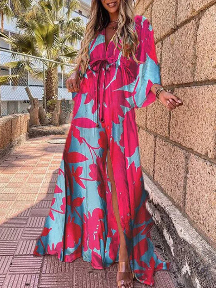 Kiana - Elegantes bedrucktes Strandkleid