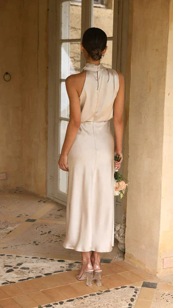 Lanna - Glänzendes Maxikleid | Elegantes Abendkleid | Schick