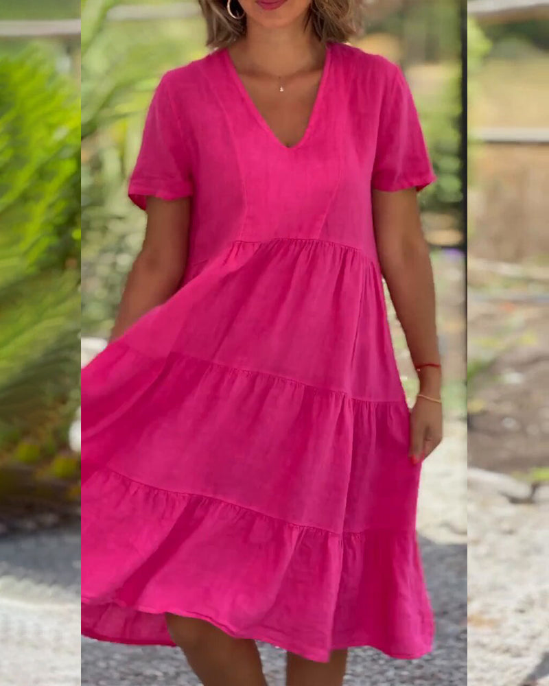 Susan - V-Ausschnitt Kleid