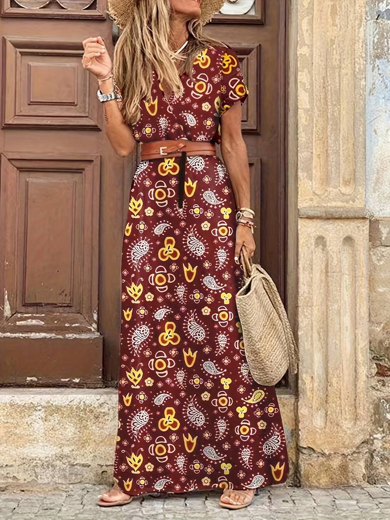 Sommer - Blumiges Maxikleid für Frauen