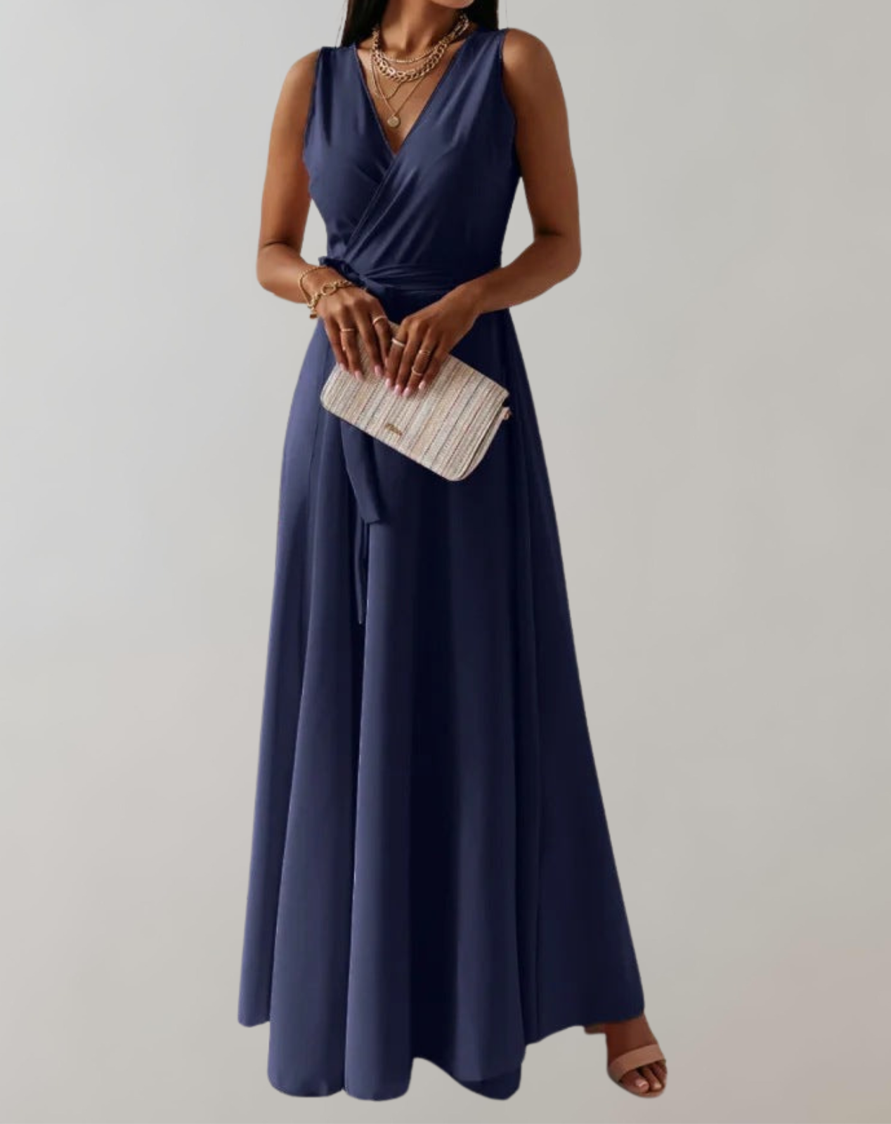 Esme - Cocktail Kleid mit Taillengürtel | Schickes Maxikleid Zeitloses Design