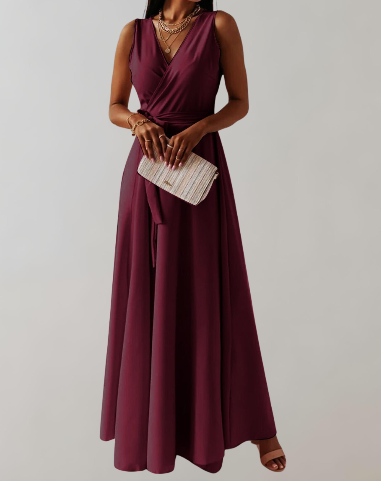 Esme - Cocktail Kleid mit Taillengürtel | Schickes Maxikleid Zeitloses Design