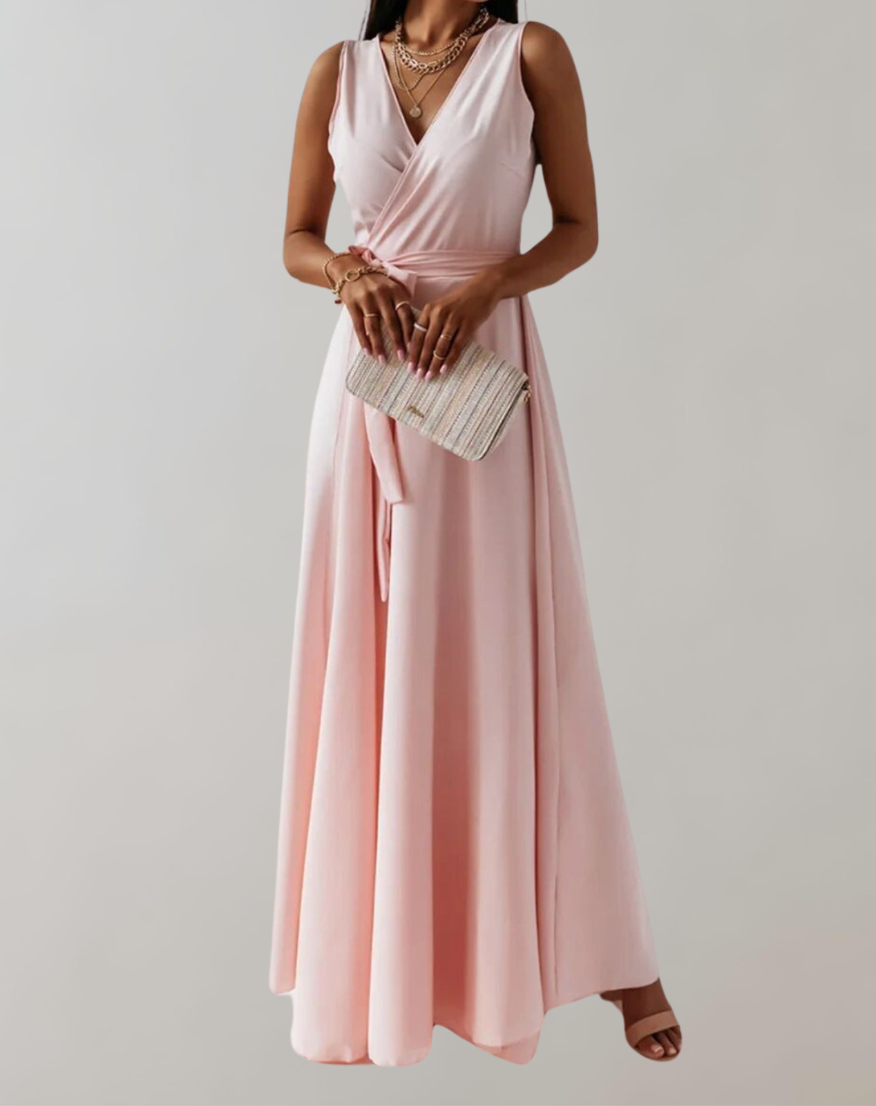 Esme - Cocktail Kleid mit Taillengürtel | Schickes Maxikleid Zeitloses Design