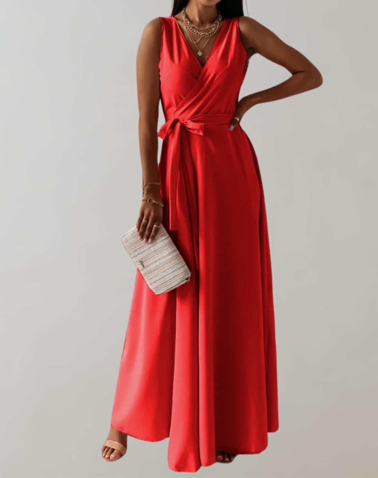 Esme - Cocktail Kleid mit Taillengürtel | Schickes Maxikleid Zeitloses Design