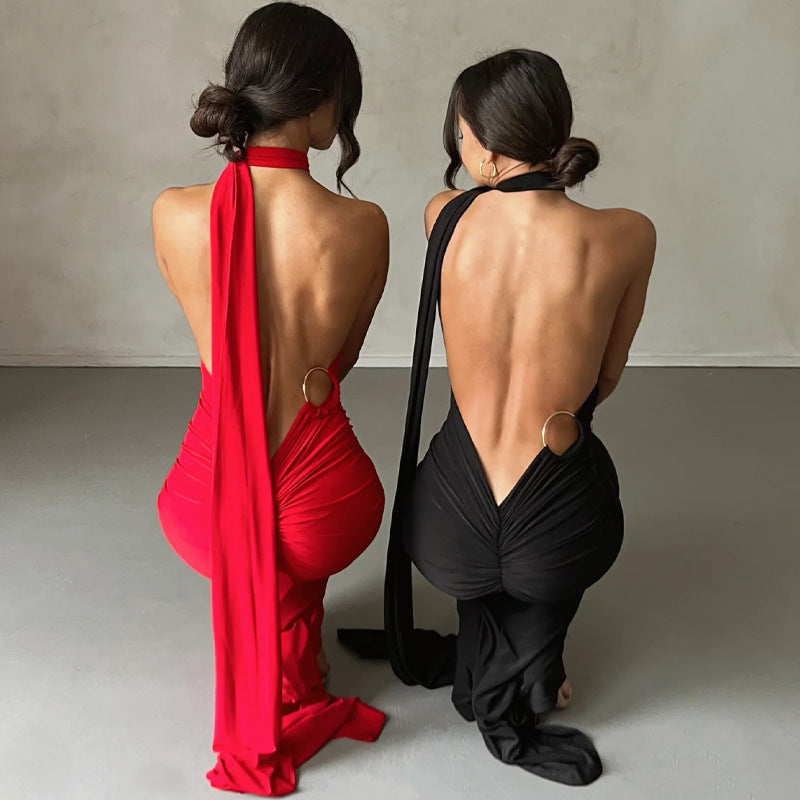 Klara - Sexy Rückenfrei Slim Fit Ärmellos Elegantes Abendkleid