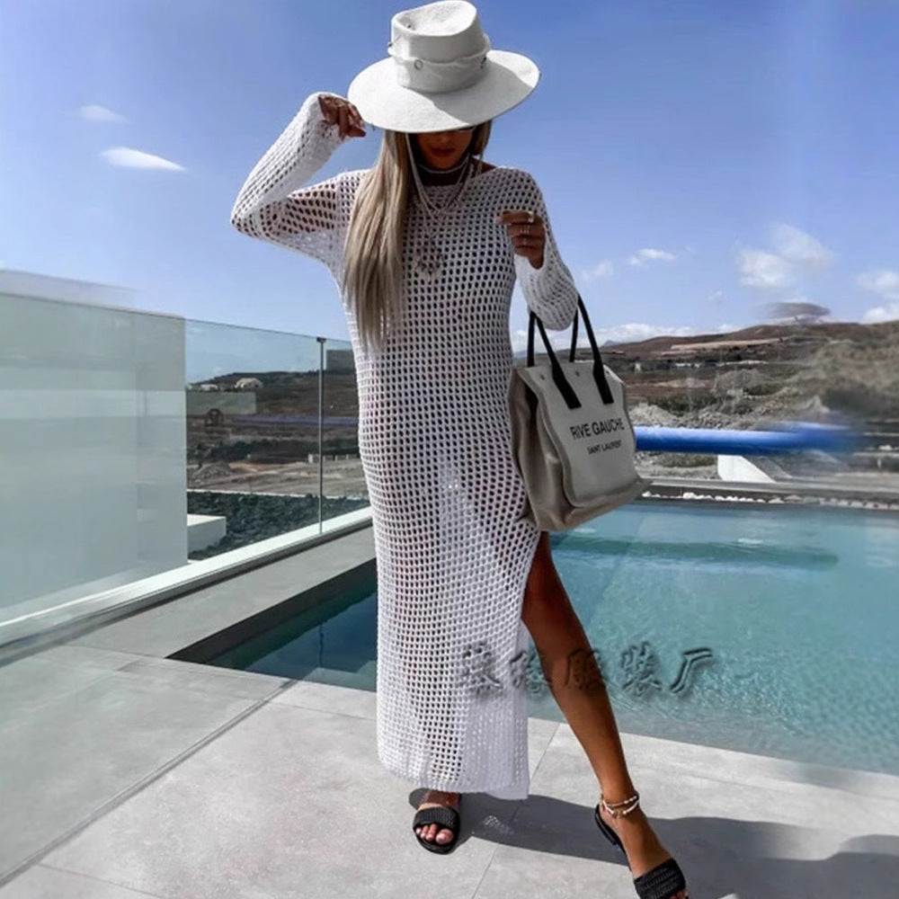 Rhea - Hohes Bikini Cover-Up Langes Rockkleid