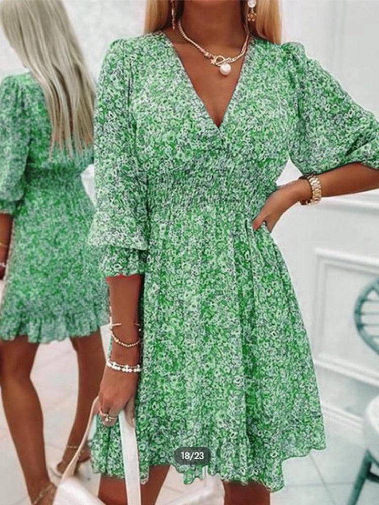 Ida - Sexy Sommerkleid mit V-Ausschnitt