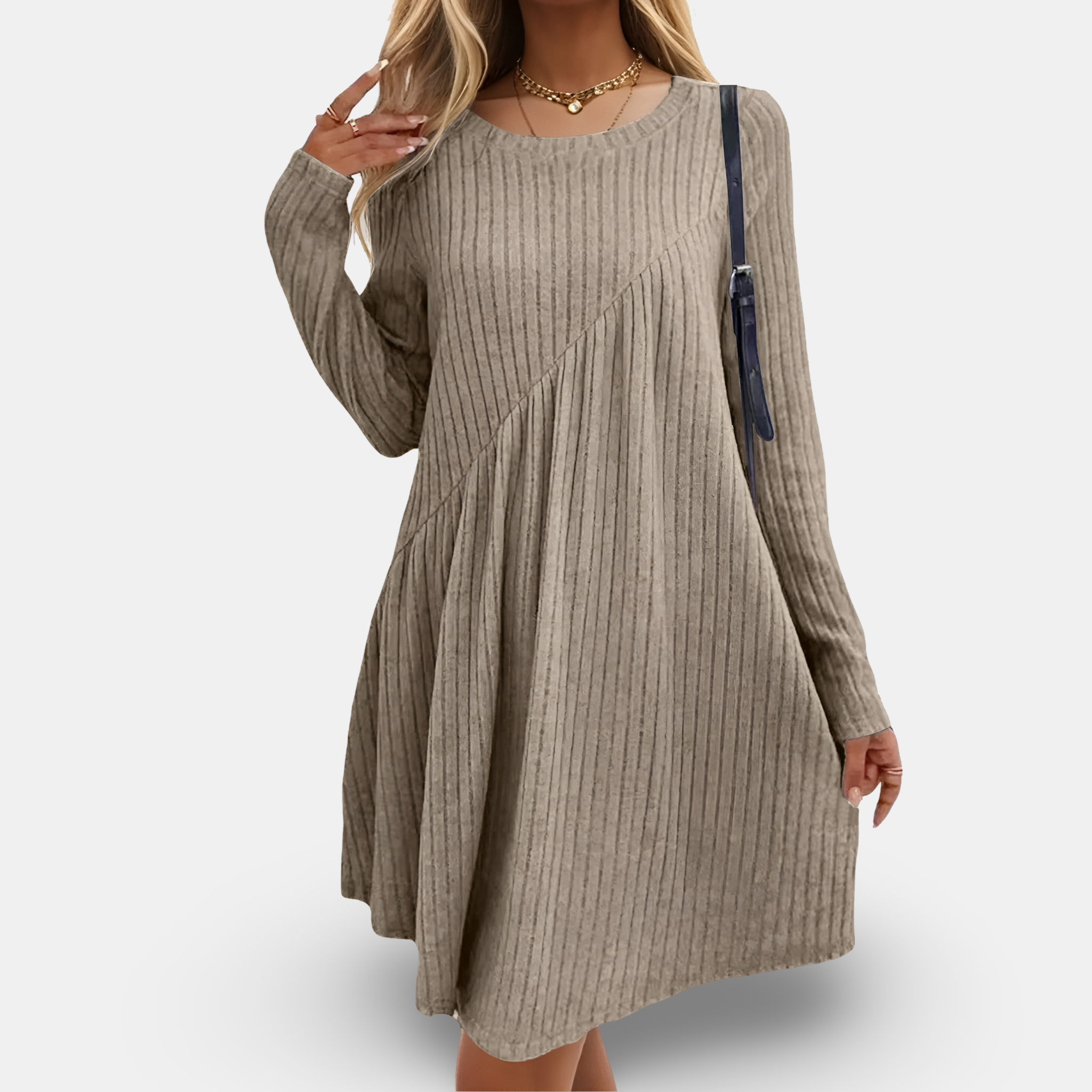Clarita | Weiches & Bequemes Kleid mit langen Ärmeln